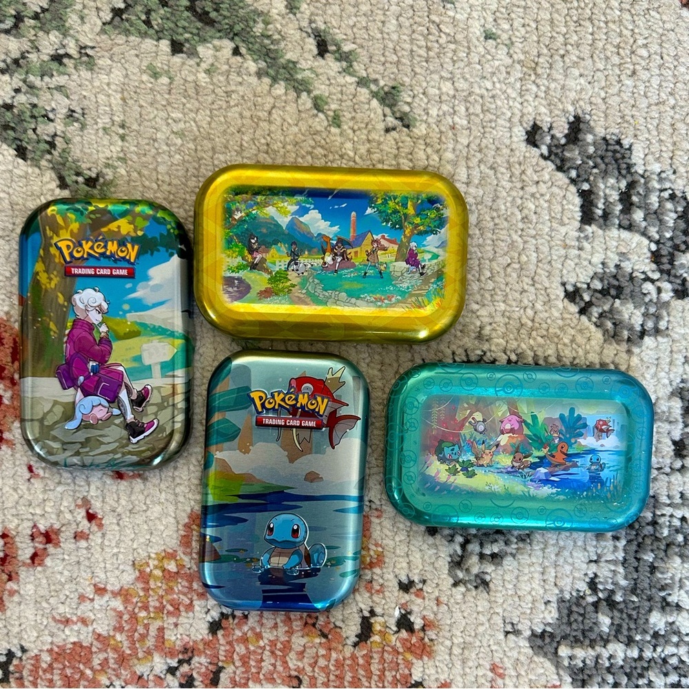 2 Pokemon Empty Tins Kanto Friends & Bede/Hatenna TCG